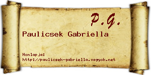 Paulicsek Gabriella névjegykártya